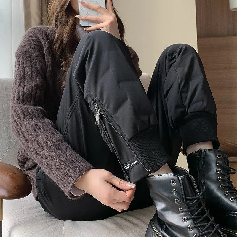 Quilted Joggers - Onyx Black