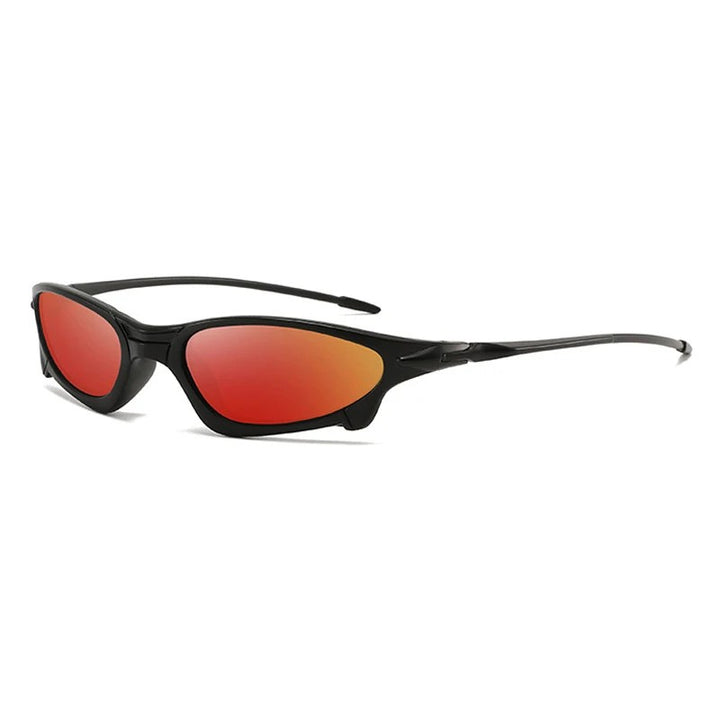 Rally Sunglasses - Matte Black / Ruby Flash