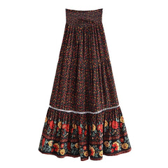 Ravello Floral Rayon Maxi Skirt