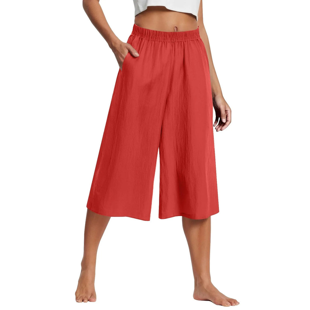 Ravenna Linen Blend Cropped Pants