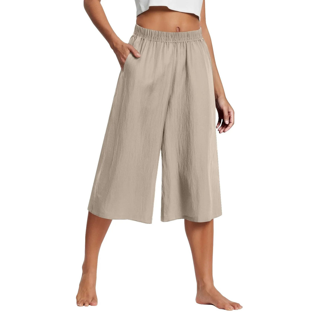 Ravenna Linen Blend Cropped Pants