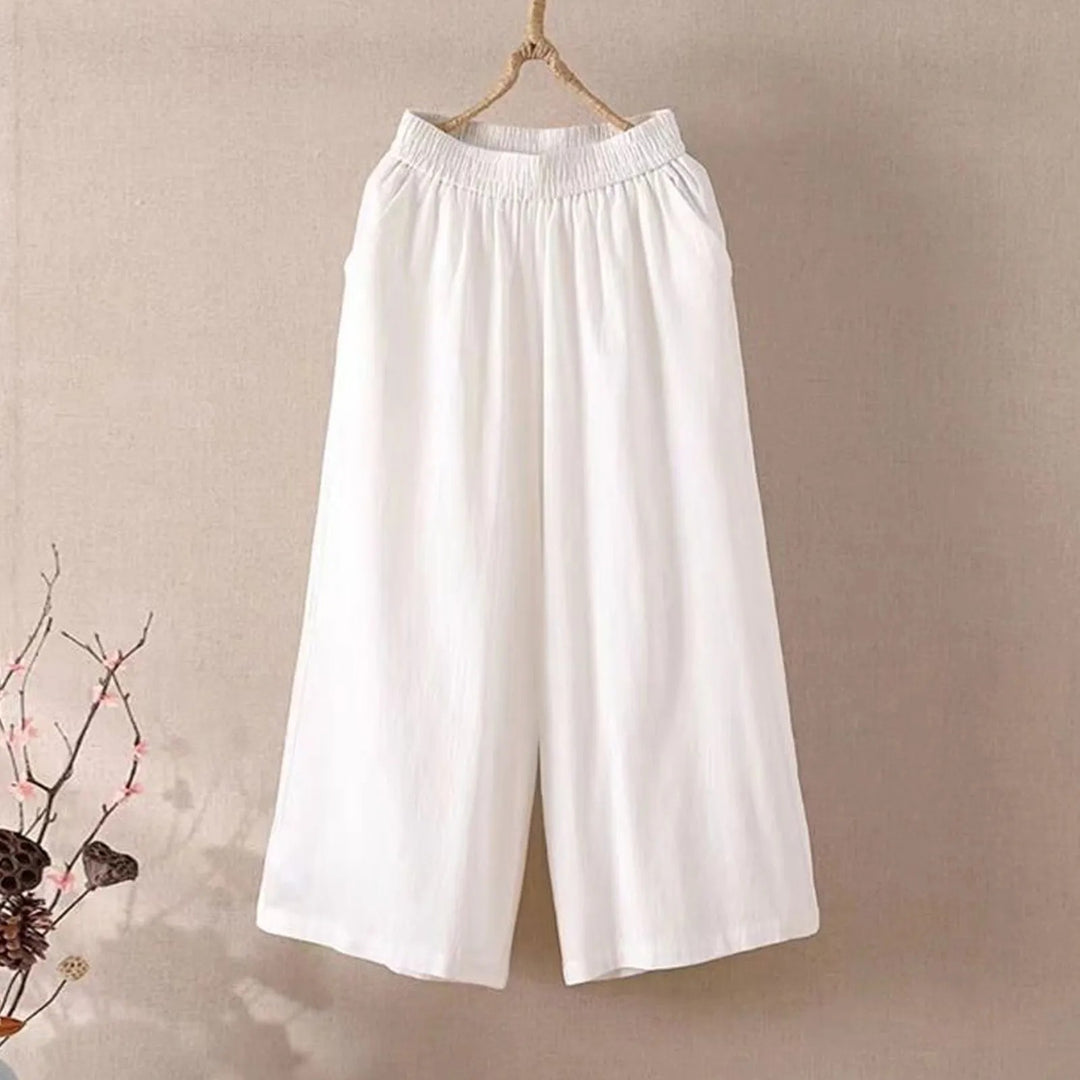 Ravenna Linen Blend Cropped Pants