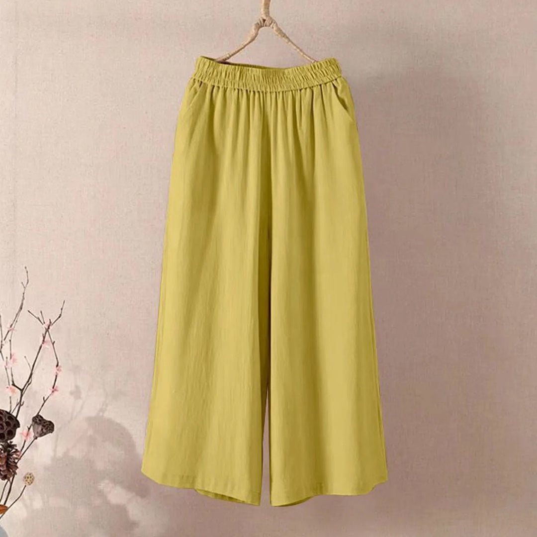 Ravenna Linen Blend Cropped Pants
