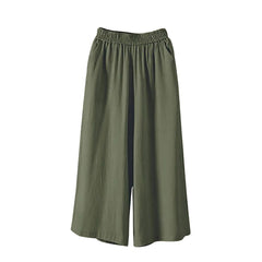 Ravenna Linen Blend Cropped Pants - Sage Green