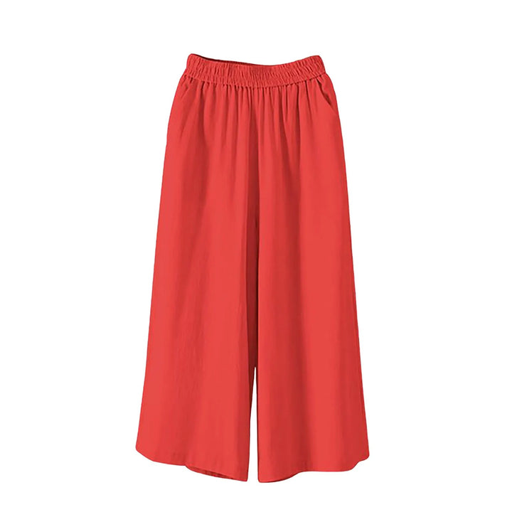 Ravenna Linen Blend Cropped Pants - Terracotta