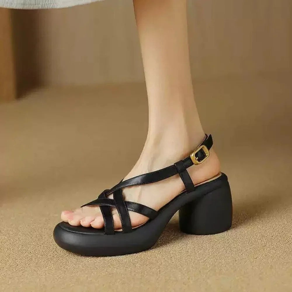 Regaldi Platform Sandals - Onyx Black
