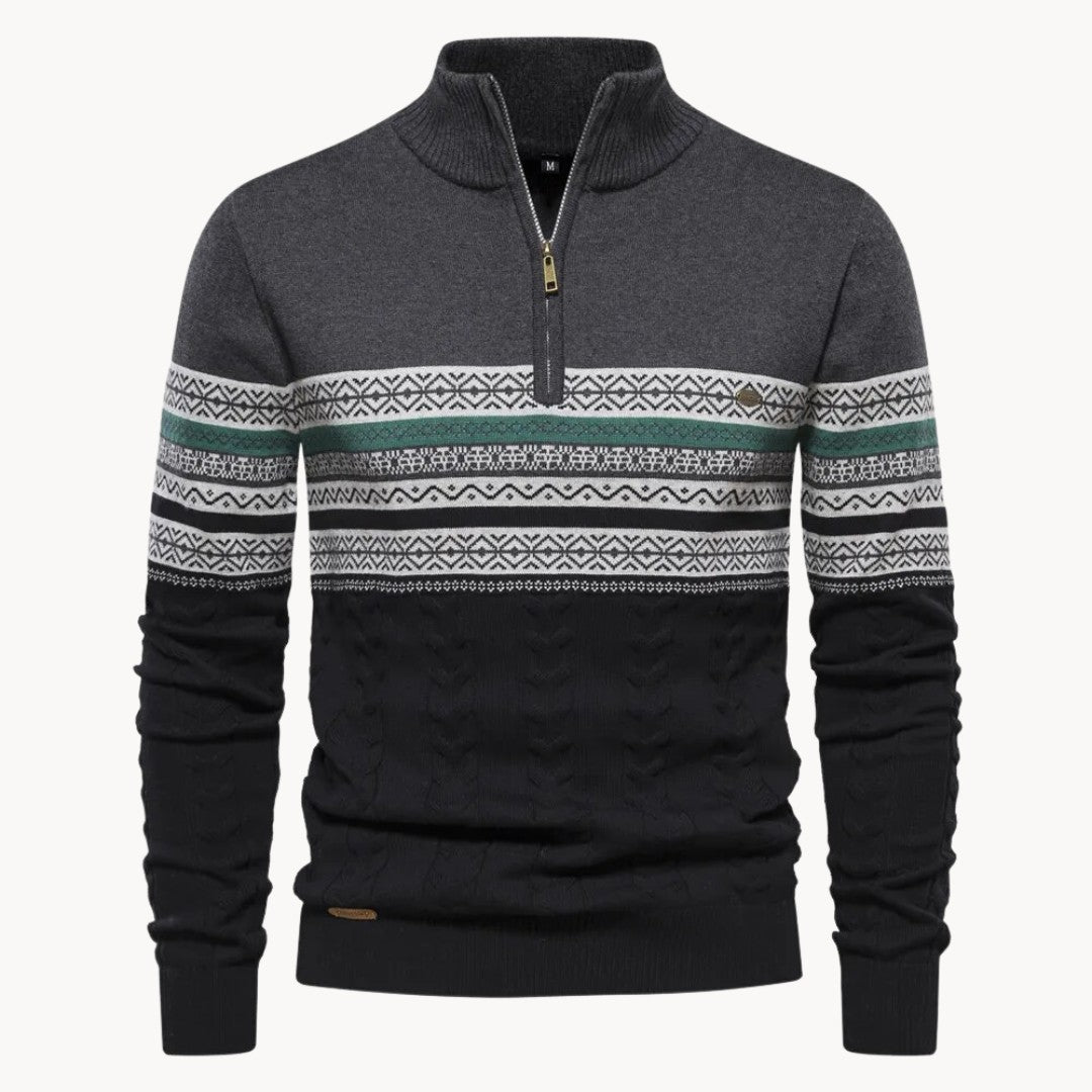 Reggio Half-Zip Pullover - Heather Grey