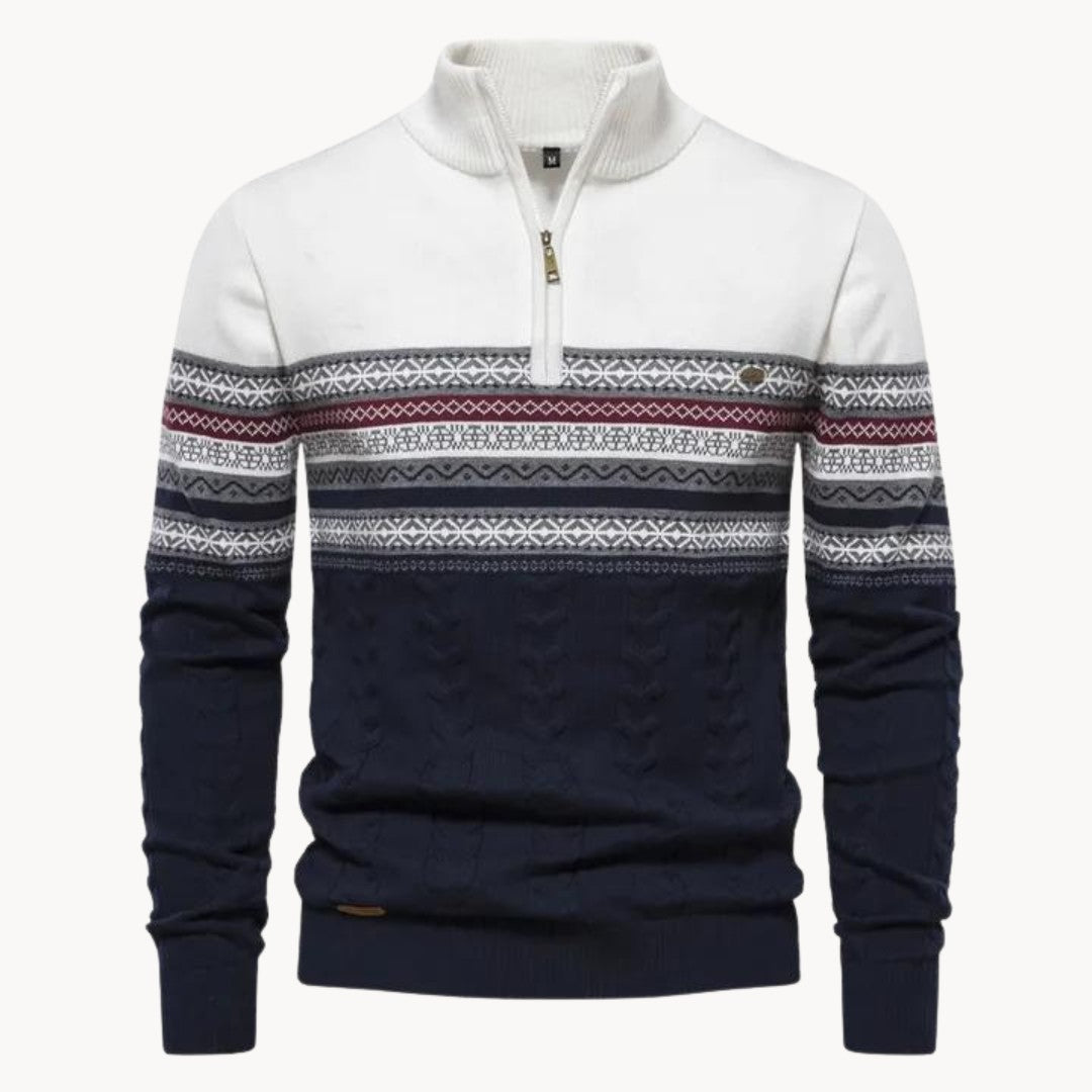 Reggio Half-Zip Pullover - White