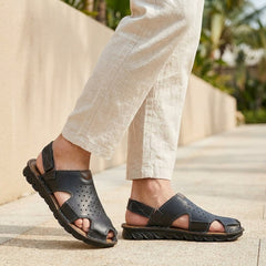 Ridgeline Perforated Outdoor Sandals - Onyx Black
