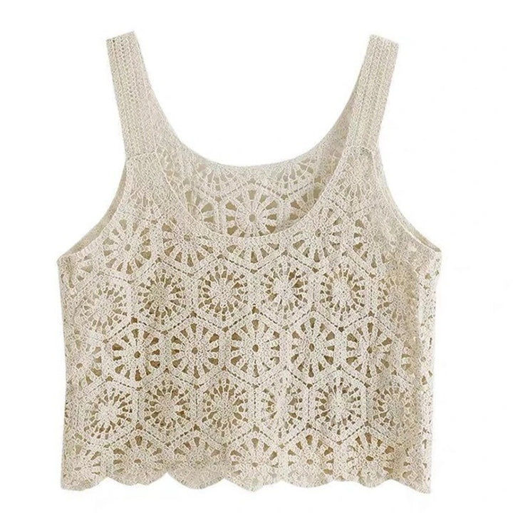 Rila Cropped Crochet Tank