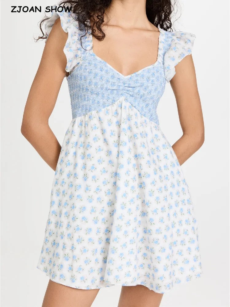 Rina Floral Ruched Mini Dress