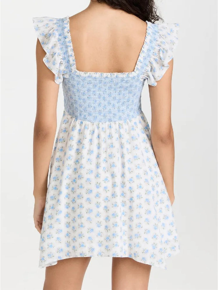 Rina Floral Ruched Mini Dress