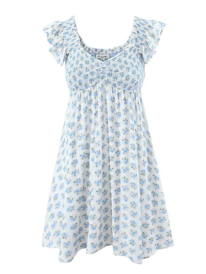 Rina Floral Ruched Mini Dress