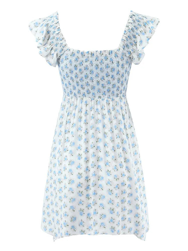 Rina Floral Ruched Mini Dress