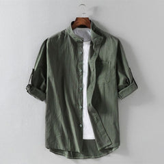 Rivoli Linen Blend Shirt - Green