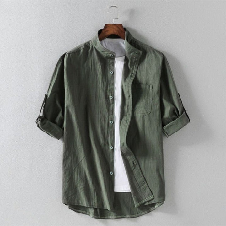 Rivoli Linen Blend Shirt - Green