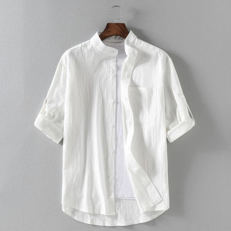Rivoli Linen Blend Shirt - White