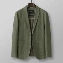 Rovelli Linen Blend Blazer - Olive