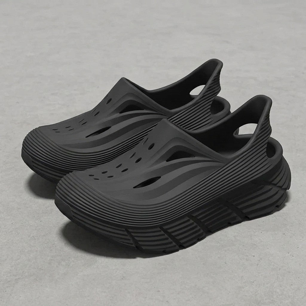 StrideFlow Slides - Matte Black