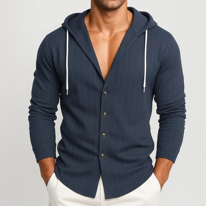 Taranto Cotton Blend Hoodie - Midnight Navy