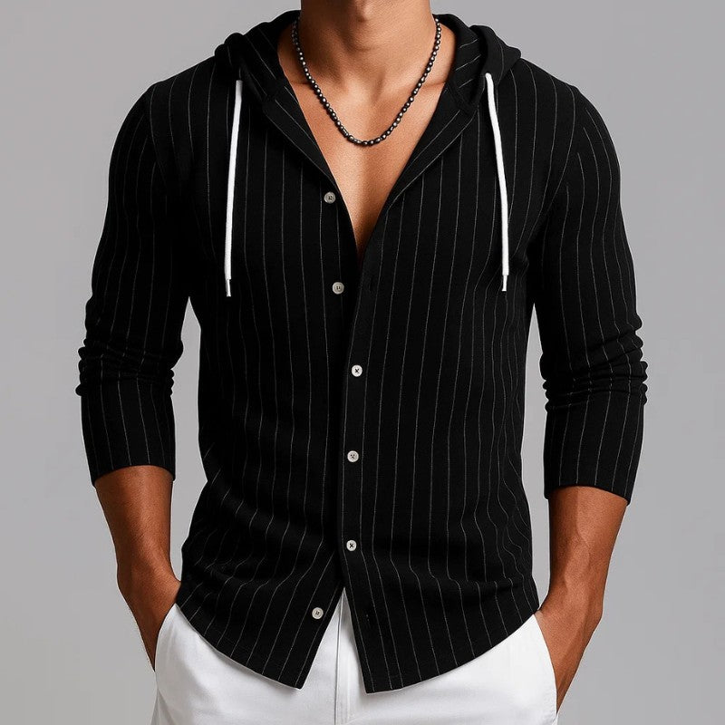 Taranto Cotton Blend Hoodie - Obsidian Black
