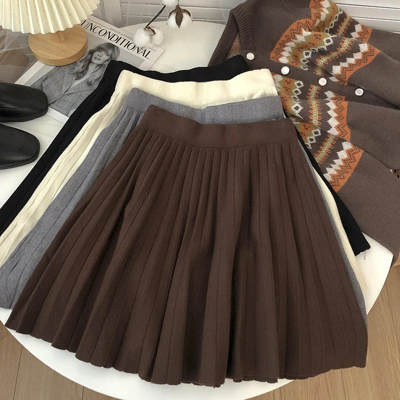 Tatra Knit Pleated Mini Skirt