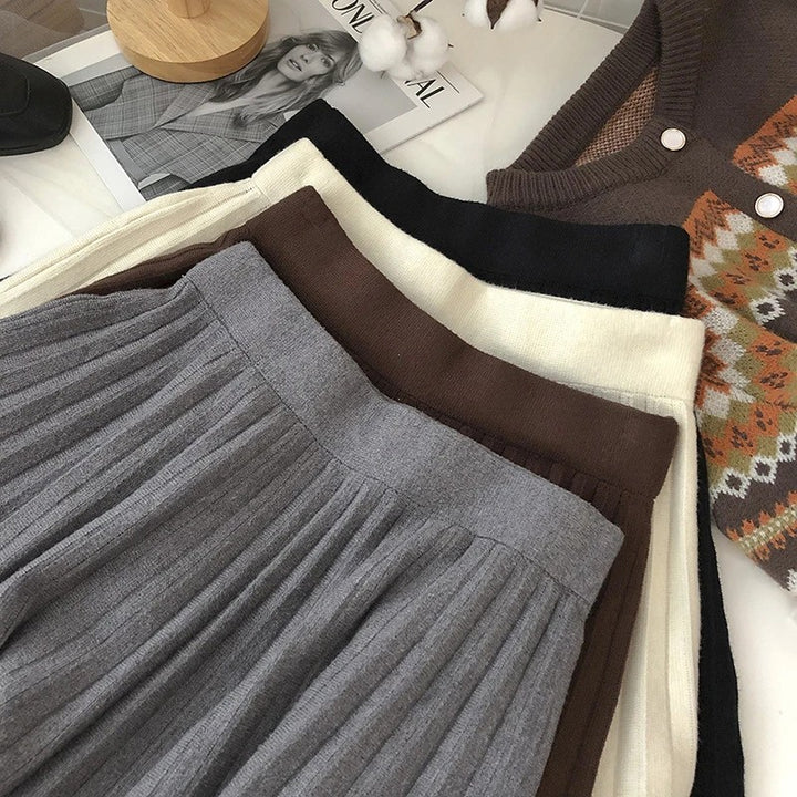 Tatra Knit Pleated Mini Skirt