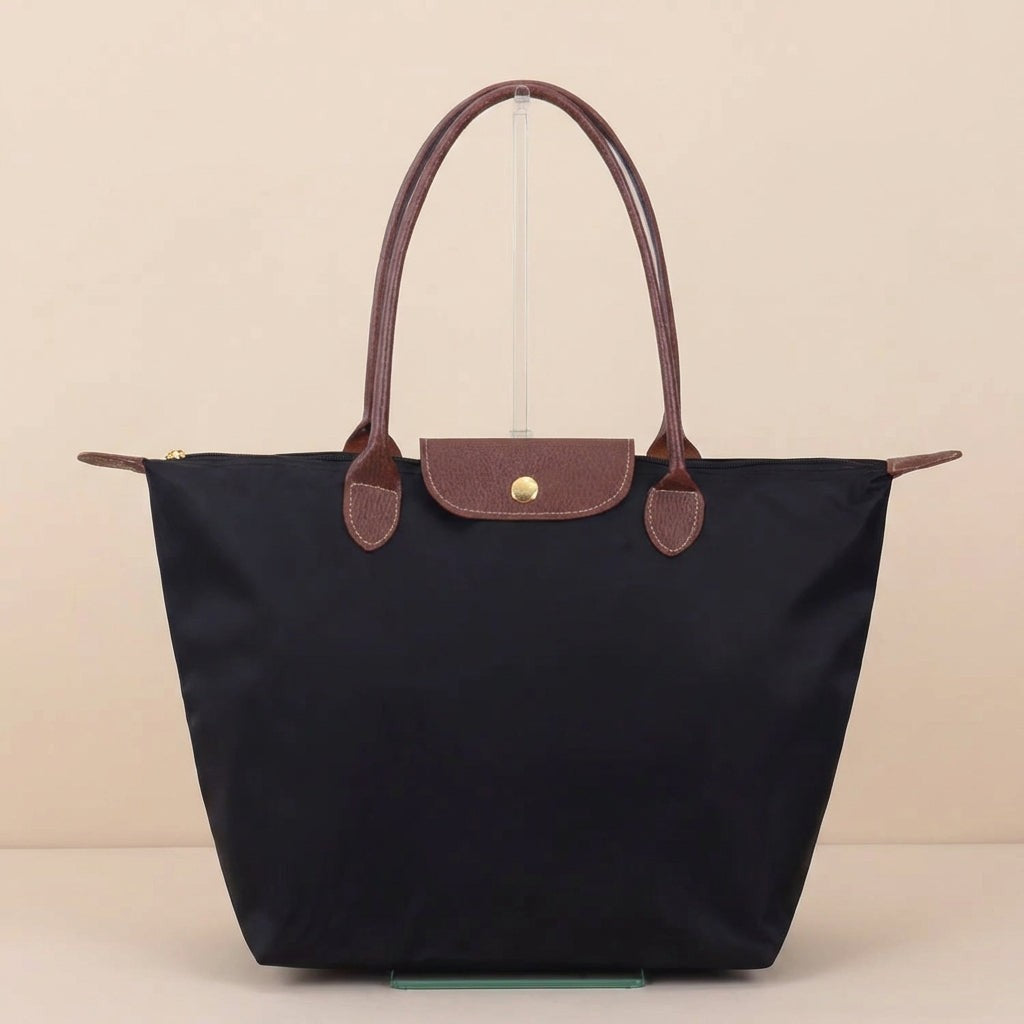 Stelvio Leather Tote Bag - Obsidian