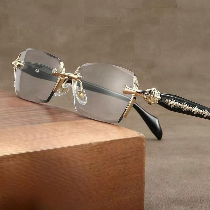 Stelvio Lightweight Rimless Sunglasses - Gold