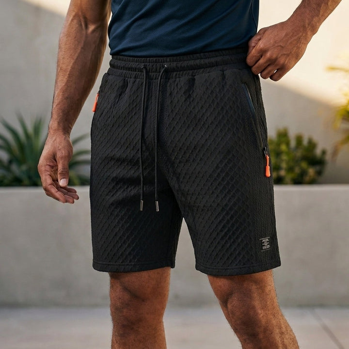 Stelvio Textured Swim Shorts - Black