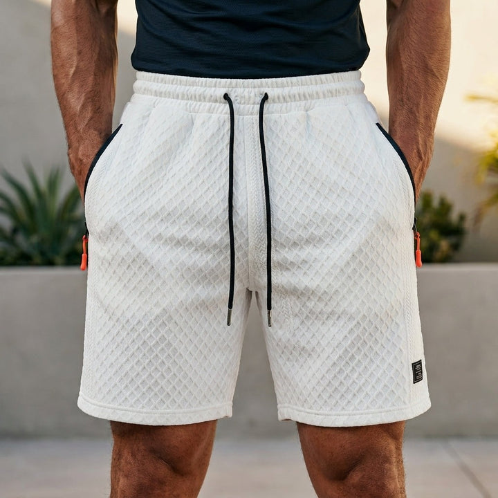 Stelvio Textured Swim Shorts - White