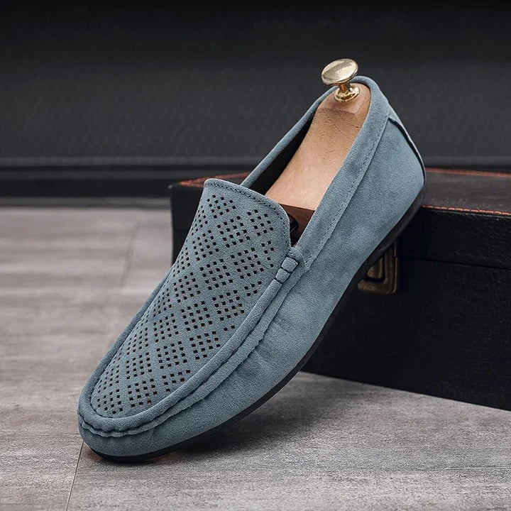 Timberline Suede Driving Shoes - Ocean Blue
