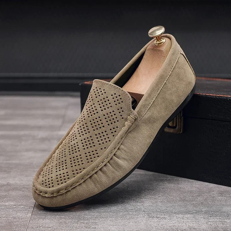 Timberline Suede Driving Shoes - Stone Khaki