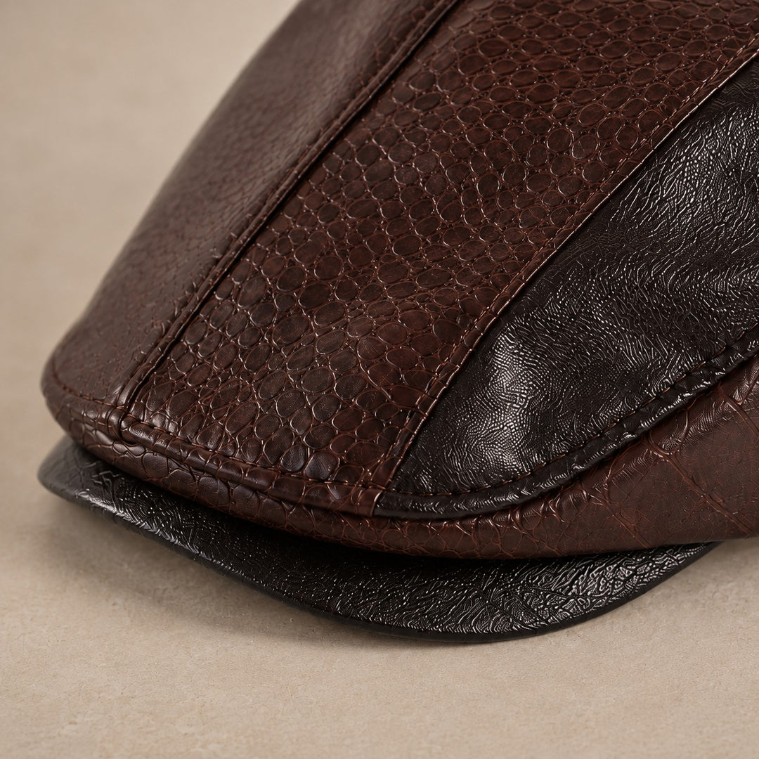 Torinello Leather Driving Cap
