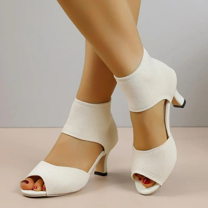 Torinello Knit Peep Heels