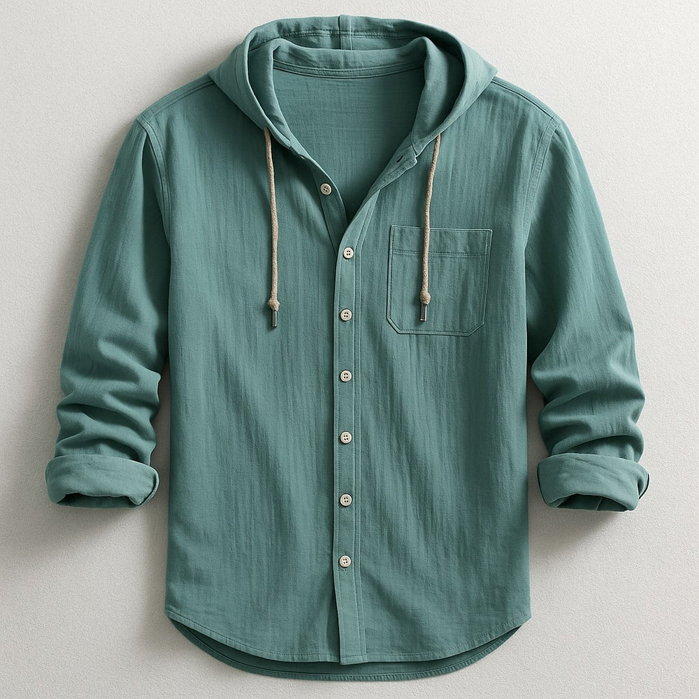 Torino Hoodie Shirt - Moss Green