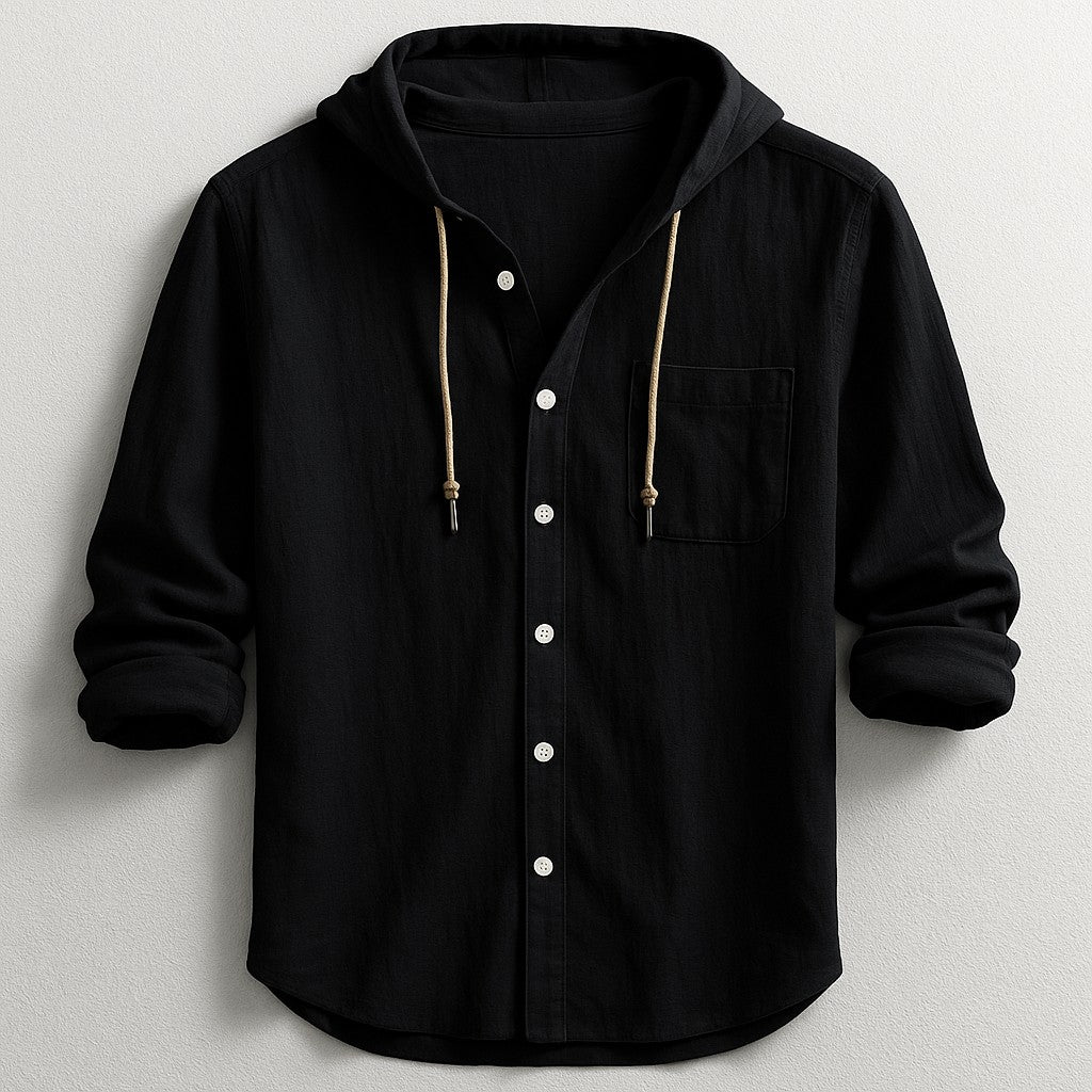 Torino Hoodie Shirt - Raven Black