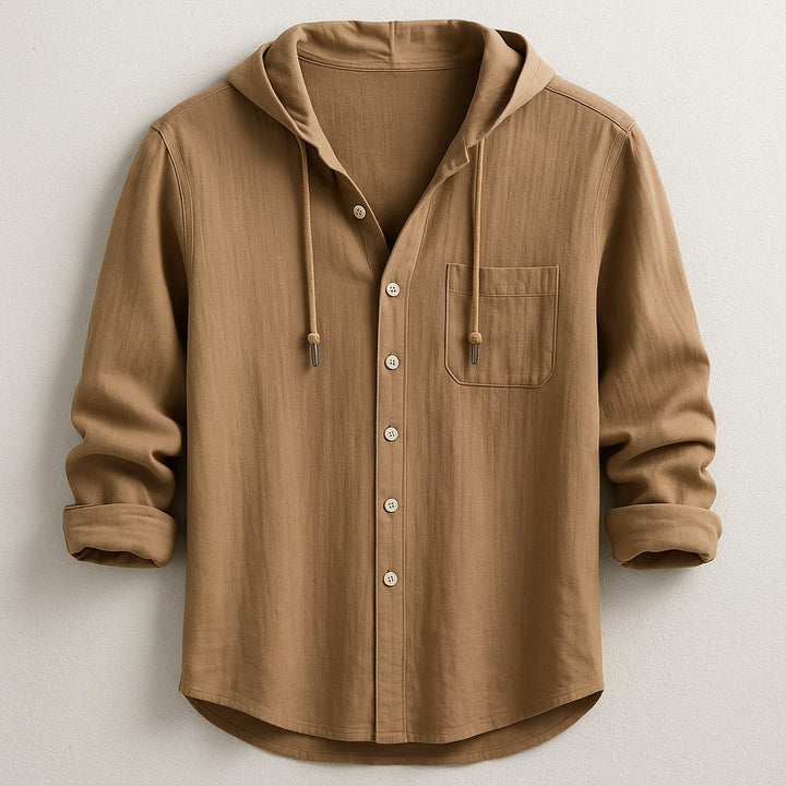 Torino Hoodie Shirt - Sienna Brown