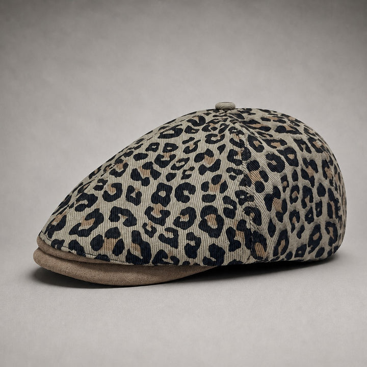 Torino Leopard Print Cap - Snow Leopard