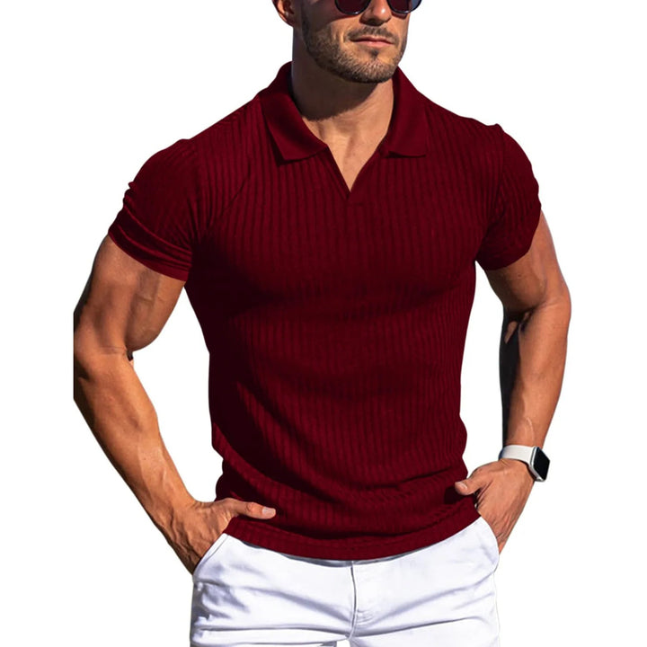 Torrey Knitted Golf Polo - Burgundy