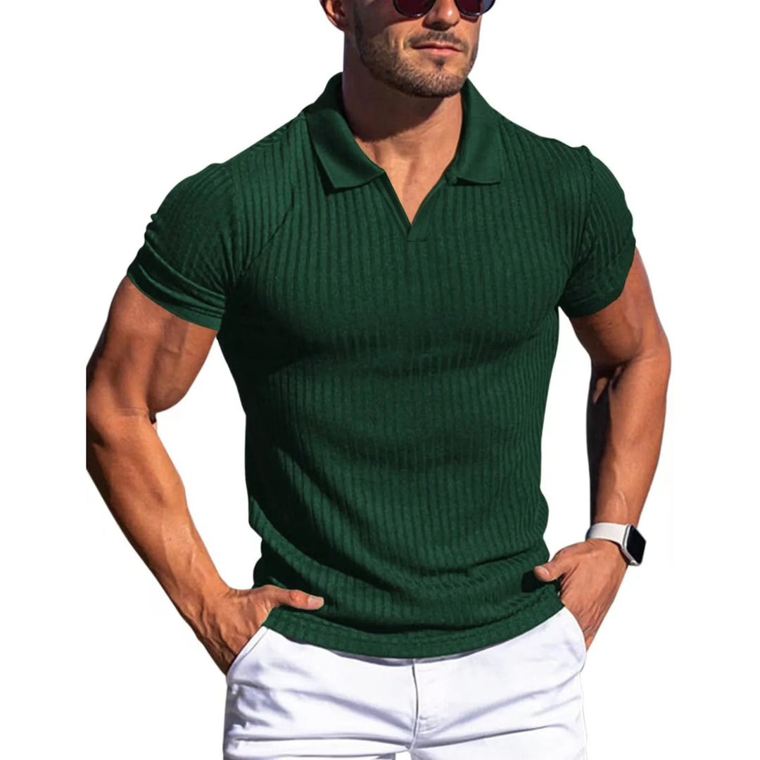 Torrey Knitted Golf Polo - Forest Green