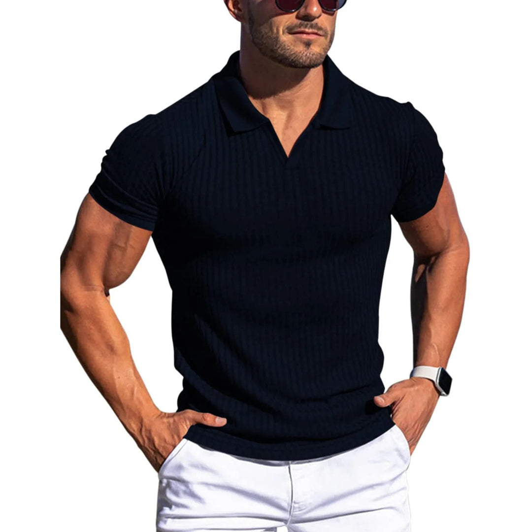 Torrey Knitted Golf Polo - Navy