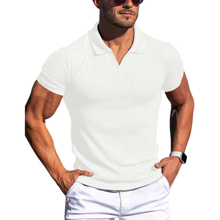 Torrey Knitted Golf Polo - White