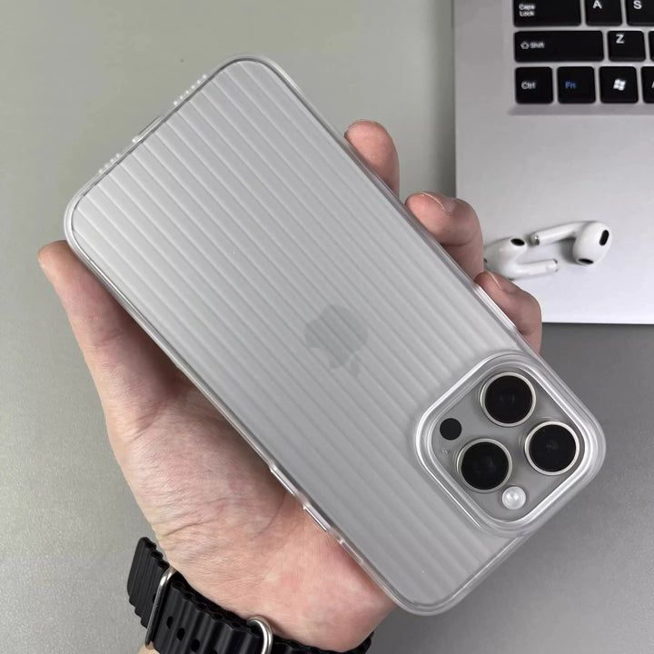 Stratum Grating Titanium iPhone Case - Clear