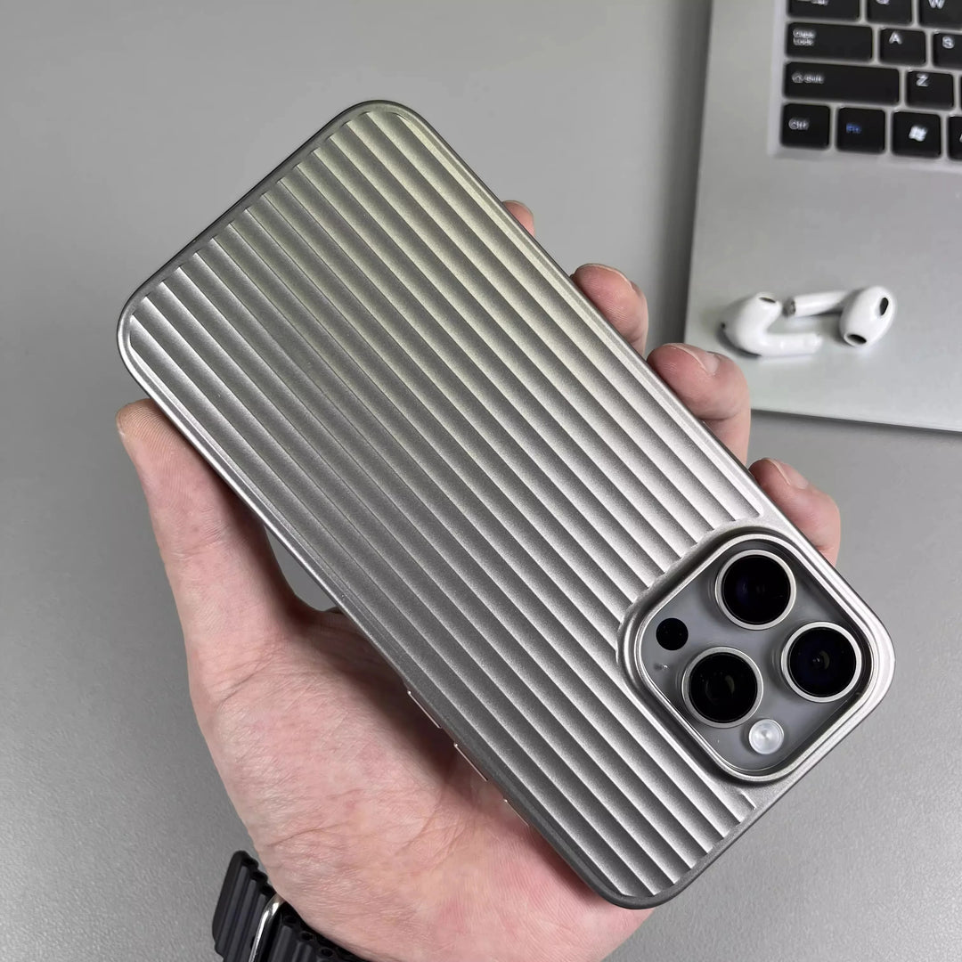 Stratum Grating Titanium iPhone Case - Titanium Gray
