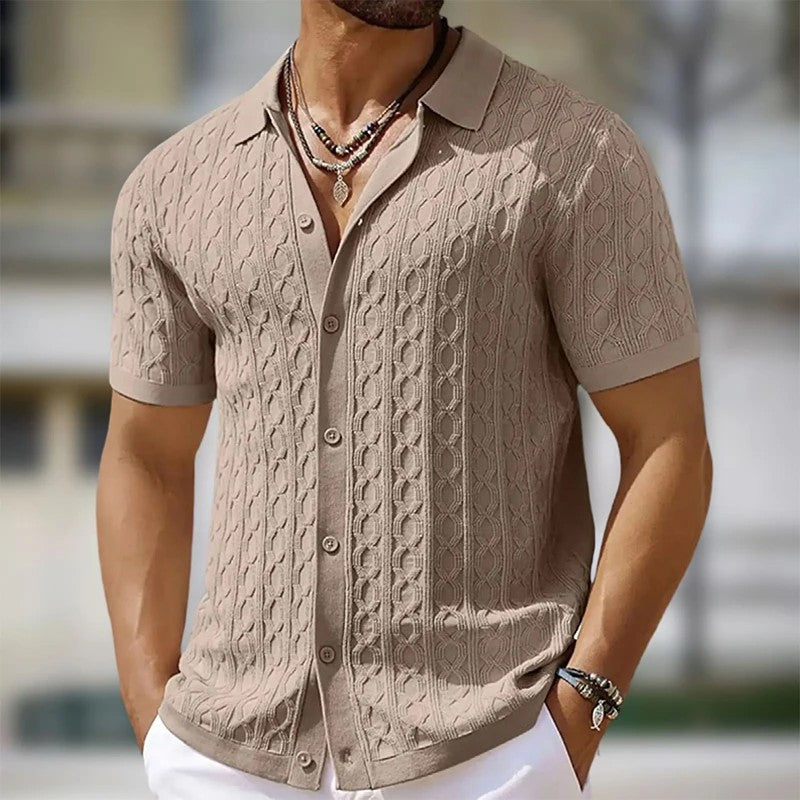 Trentino Knit Polo Shirt - Desert Khaki