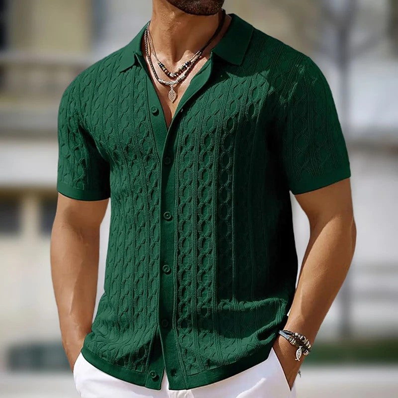 Trentino Knit Polo Shirt - Forest Green