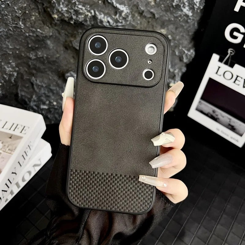 Treviso Textured Leather Phone Case - Onyx Black