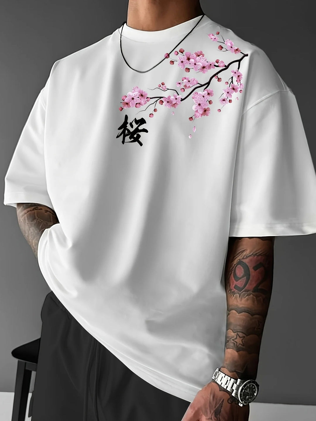 Stride 100% Cotton Cherry Blossom Tee - White
