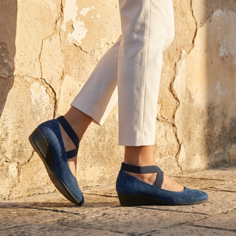 Urbino Cross Strap Ballet Flats